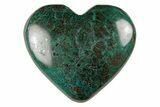Polished Malachite & Chrysocolla Heart - Peru #210997-1